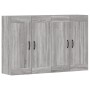 Armarios de pared 2 uds madera de ingeniería gris Sonoma de vidaXL, Aparadores - Ref: Foro24-3197991, Precio: 126,63 €, Descu...