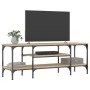 Mueble TV madera de ingeniería y hierro Sonoma 121x35x45 cm de vidaXL, Muebles TV - Ref: Foro24-831804, Precio: 58,19 €, Desc...