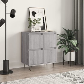 Sonoma gray plywood sideboard 60x35x70 cm by vidaXL, Sideboards - Ref: Foro24-831218, Price: 67,63 €, Discount: %