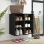 Black shoe cabinet 52.5x30x50 cm by vidaXL, Lockers and storage cabinets - Ref: Foro24-808686, Price: 49,86 €, Discount: %