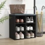 Black shoe cabinet 52.5x30x50 cm by vidaXL, Lockers and storage cabinets - Ref: Foro24-808686, Price: 49,86 €, Discount: %