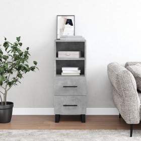 Concrete gray plywood sideboard 34.5x34x90 cm by vidaXL, Sideboards - Ref: Foro24-828696, Price: 66,38 €, Discount: %