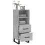 Concrete gray plywood sideboard 34.5x34x90 cm by vidaXL, Sideboards - Ref: Foro24-828696, Price: 66,38 €, Discount: %