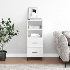 Glossy white plywood sideboard 34.5x34x90 cm by vidaXL, Sideboards - Ref: Foro24-828686, Price: 71,99 €, Discount: %