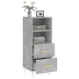 Aparador de madera contrachapada gris hormigón 34,5x34x90 cm de vidaXL, Aparadores - Ref: Foro24-828656, Precio: 60,99 €, Des...