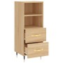 Aparador madera contrachapada color roble Sonoma 34,5x34x90 cm de vidaXL, Aparadores - Ref: Foro24-828647, Precio: 59,91 €, D...