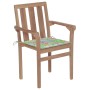 Stackable garden chairs 6 pcs solid teak wood with cushions by vidaXL, Garden chairs - Ref: Foro24-3073418, Price: 680,10 €, ...