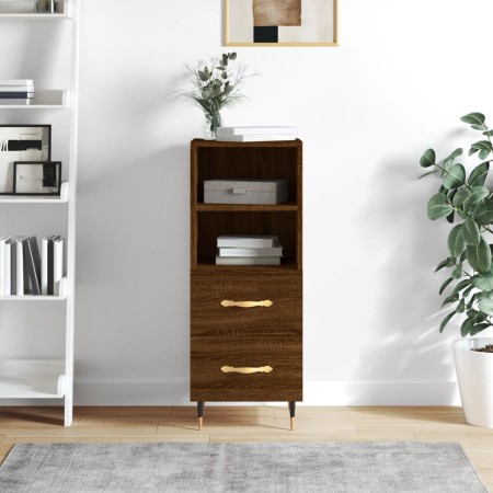 Engineered wood brown oak sideboard 34.5x34x90 cm by vidaXL, Sideboards - Ref: Foro24-828651, Price: 61,99 €, Discount: %