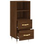 Engineered wood brown oak sideboard 34.5x34x90 cm by vidaXL, Sideboards - Ref: Foro24-828651, Price: 61,99 €, Discount: %