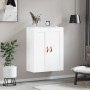 White engineered wood wall cabinet 69.5x34x90 cm by vidaXL, Sideboards - Ref: Foro24-830356, Price: 69,99 €, Discount: %