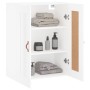 White engineered wood wall cabinet 69.5x34x90 cm by vidaXL, Sideboards - Ref: Foro24-830356, Price: 69,99 €, Discount: %