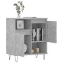 Aparador de madera contrachapada gris hormigón 60x35x70 cm de vidaXL, Aparadores - Ref: Foro24-831192, Precio: 57,08 €, Descu...