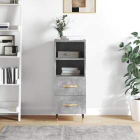 Concrete gray plywood sideboard 34.5x34x90 cm by vidaXL, Sideboards - Ref: Foro24-828648, Price: 60,99 €, Discount: %