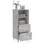 Aparador de madera contrachapada gris hormigón 34,5x34x90 cm de vidaXL, Aparadores - Ref: Foro24-828648, Precio: 59,91 €, Des...