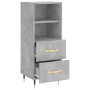 Concrete gray plywood sideboard 34.5x34x90 cm by vidaXL, Sideboards - Ref: Foro24-828648, Price: 59,91 €, Discount: %