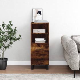 Smoked oak engineered wood sideboard 34.5x34x90 cm by vidaXL, Sideboards - Ref: Foro24-828697, Price: 66,30 €, Discount: %