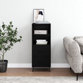 Black plywood sideboard 34.5x34x90 cm by vidaXL, Sideboards - Ref: Foro24-828685, Price: 66,99 €, Discount: %