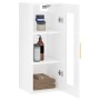 Glossy white wall cabinet 34.5x34x90 cm by vidaXL, Sideboards - Ref: Foro24-828902, Price: 43,38 €, Discount: %