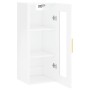 Glossy white wall cabinet 34.5x34x90 cm by vidaXL, Sideboards - Ref: Foro24-828902, Price: 43,38 €, Discount: %