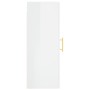 Glossy white wall cabinet 34.5x34x90 cm by vidaXL, Sideboards - Ref: Foro24-828902, Price: 43,38 €, Discount: %