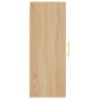 Armario de pared roble Sonoma 34,5x34x90 cm de vidaXL, Aparadores - Ref: Foro24-828903, Precio: 48,36 €, Descuento: %