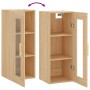 Armario de pared roble Sonoma 34,5x34x90 cm de vidaXL, Aparadores - Ref: Foro24-828903, Precio: 48,36 €, Descuento: %