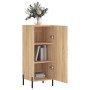 Aparador madera contrachapada color roble Sonoma 34,5x34x90 cm de vidaXL, Aparadores - Ref: Foro24-828551, Precio: 61,23 €, D...