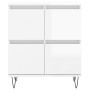 Hochglanzweißes Sperrholz-Sideboard 60x35x70 cm von vidaXL, Sideboards - Ref: Foro24-831214, Preis: 71,91 €, Rabatt: %