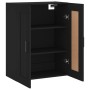 Black engineered wood wall cabinet 69.5x34x90 cm by vidaXL, Sideboards - Ref: Foro24-830389, Price: 76,48 €, Discount: %