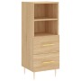 Aparador madera contrachapada color roble Sonoma 34,5x34x90 cm de vidaXL, Aparadores - Ref: Foro24-828655, Precio: 60,71 €, D...