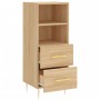 Aparador madera contrachapada color roble Sonoma 34,5x34x90 cm de vidaXL, Aparadores - Ref: Foro24-828655, Precio: 60,71 €, D...