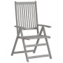 Reclining garden chairs and cushions 8 units gray acacia wood by vidaXL, Garden chairs - Ref: Foro24-3075163, Price: 578,96 €...