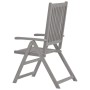 Reclining garden chairs and cushions 8 units gray acacia wood by vidaXL, Garden chairs - Ref: Foro24-3075163, Price: 578,96 €...