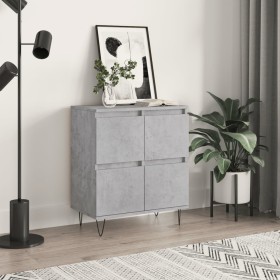 Concrete gray plywood sideboard 60x35x70 cm by vidaXL, Sideboards - Ref: Foro24-831216, Price: 65,57 €, Discount: %