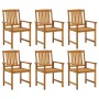 Garden chairs and cushions 6 units solid acacia wood by vidaXL, Garden chairs - Ref: Foro24-3078154, Price: 429,71 €, Discoun...