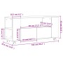 Mueble para TV madera de ingeniería roble ahumado 102x34,5x43cm de vidaXL, Muebles TV - Ref: Foro24-833747, Precio: 67,98 €, ...