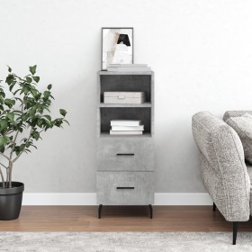 Concrete gray plywood sideboard 34.5x34x90 cm by vidaXL, Sideboards - Ref: Foro24-828688, Price: 64,99 €, Discount: %