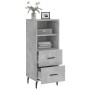 Aparador de madera contrachapada gris hormigón 34,5x34x90 cm de vidaXL, Aparadores - Ref: Foro24-828688, Precio: 64,54 €, Des...