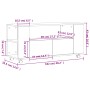 Weißer TV-Schrank aus Holzwerkstoff, 102 x 34,5 x 43 cm von vidaXL, TV-Möbel - Ref: Foro24-833742, Preis: 69,82 €, Rabatt: %