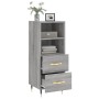 Aparador madera de ingeniería gris Sonoma 34,5x34x90 cm de vidaXL, Aparadores - Ref: Foro24-828650, Precio: 61,83 €, Descuent...