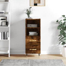 Smoked oak engineered wood sideboard 34.5x34x90 cm by vidaXL, Sideboards - Ref: Foro24-828649, Price: 60,99 €, Discount: %