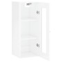 Glossy white wall cabinet 34.5x34x90 cm by vidaXL, Sideboards - Ref: Foro24-828894, Price: 52,60 €, Discount: %