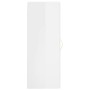 Glossy white wall cabinet 34.5x34x90 cm by vidaXL, Sideboards - Ref: Foro24-828894, Price: 52,60 €, Discount: %