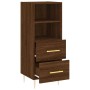 Oak brown engineered wood sideboard 34.5x34x90 cm by vidaXL, Sideboards - Ref: Foro24-828659, Price: 62,62 €, Discount: %