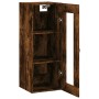 Armario de pared roble ahumado 34,5x34x90 cm de vidaXL, Aparadores - Ref: Foro24-828889, Precio: 35,44 €, Descuento: %