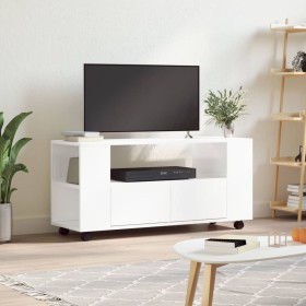 TV stand made of glossy white engineered wood, 102x34.5x43 cm by vidaXL, TV Furniture - Ref: Foro24-833744, Price: 69,25 €, D...