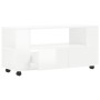 Mueble de TV madera de ingeniería blanco brillo 102x34,5x43 cm de vidaXL, Muebles TV - Ref: Foro24-833744, Precio: 70,06 €, D...