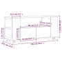 Mueble de TV madera de ingeniería blanco brillo 102x34,5x43 cm de vidaXL, Muebles TV - Ref: Foro24-833744, Precio: 70,06 €, D...