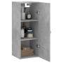 Armario de pared gris hormigón 34,5x34x90 cm de vidaXL, Aparadores - Ref: Foro24-828832, Precio: 44,41 €, Descuento: %