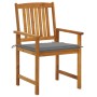 Garden chairs and cushions, 6 units, solid acacia wood. by vidaXL, Garden chairs - Ref: Foro24-3078152, Price: 396,99 €, Disc...